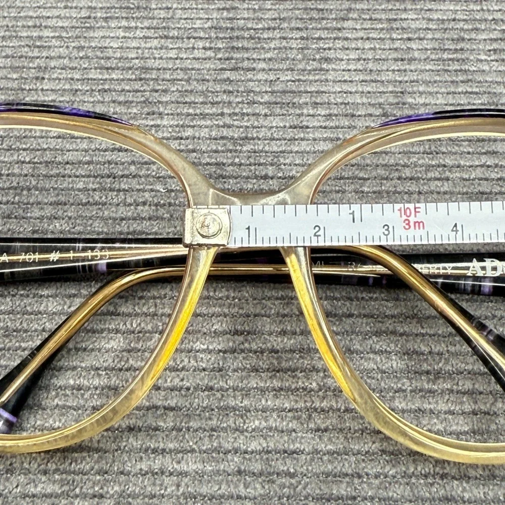 Adolfo Liberty Vintage Eyeglasses Frames Purple Marbled Gold Tone A-701 133